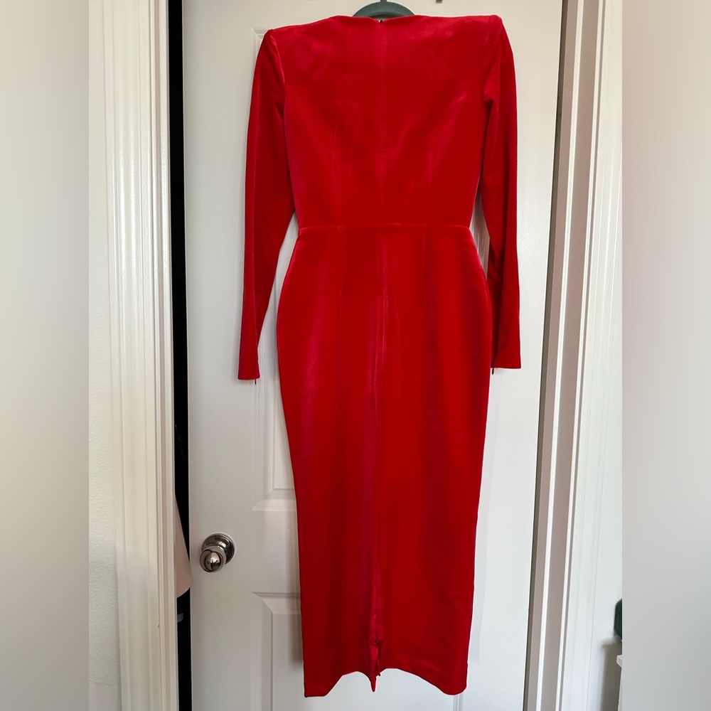 Velvet midi dress - Picture 9 of 11